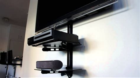 tv mount with cable box bracket|wall mounted tv cable box.